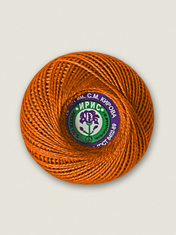 Нитки Ирис ц.0710 оранжевые (25г) - 0