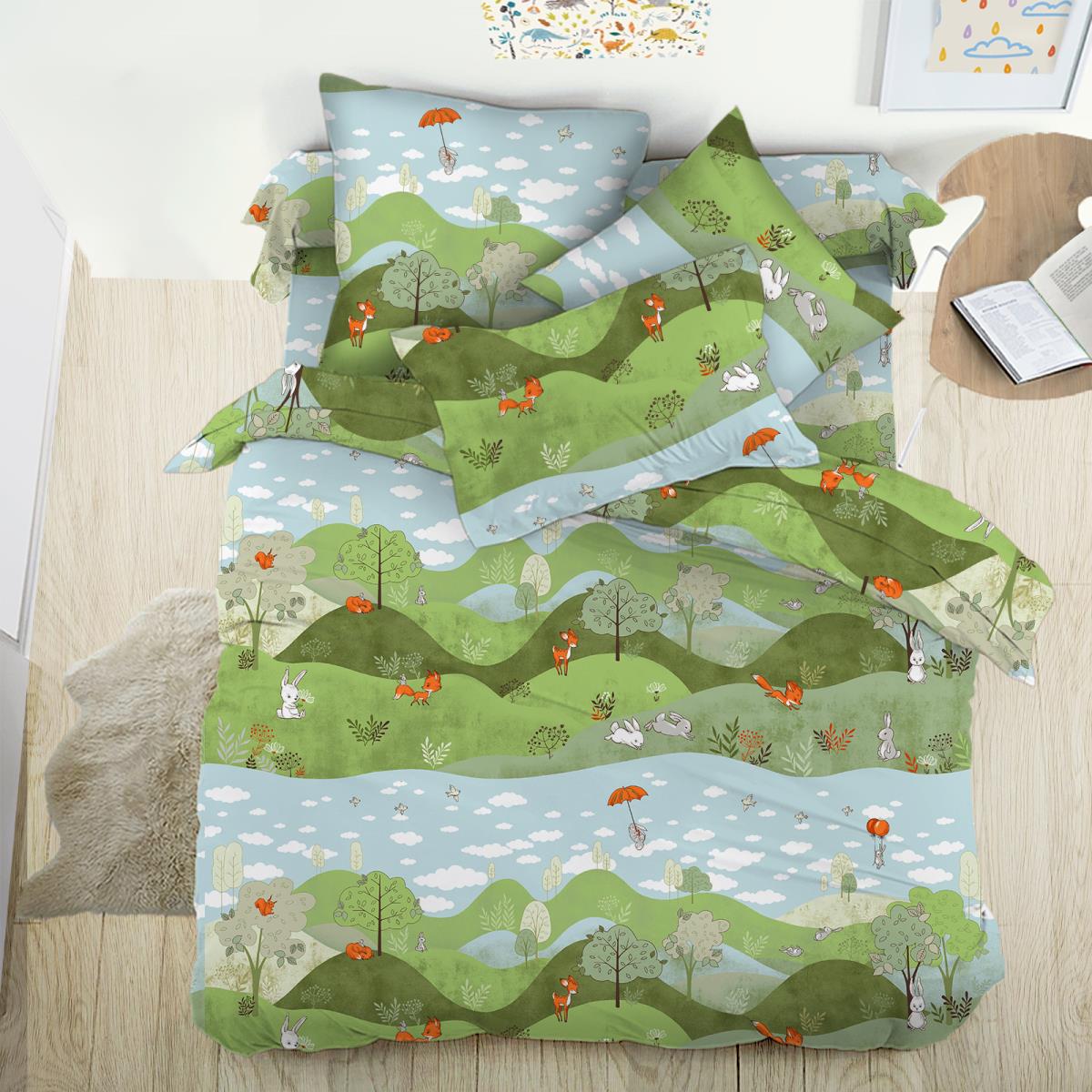 Бязь Комфорт 150 см наб рис.13481-1 Лесная сказка - 0