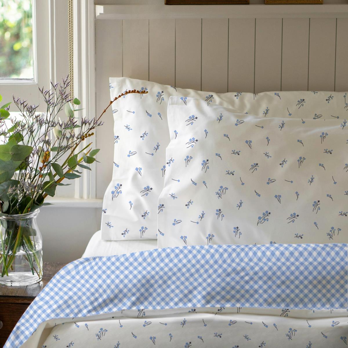 Подушка Fine Line с кантом, коллекция Прованс, дизайн Сальвия, лебяжий пух, перкаль - 1