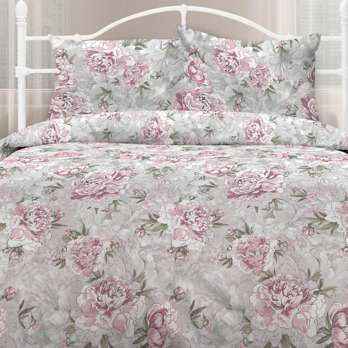 КПБ бязь Любимый дом рис.50042-1 Пионовый сад - 0