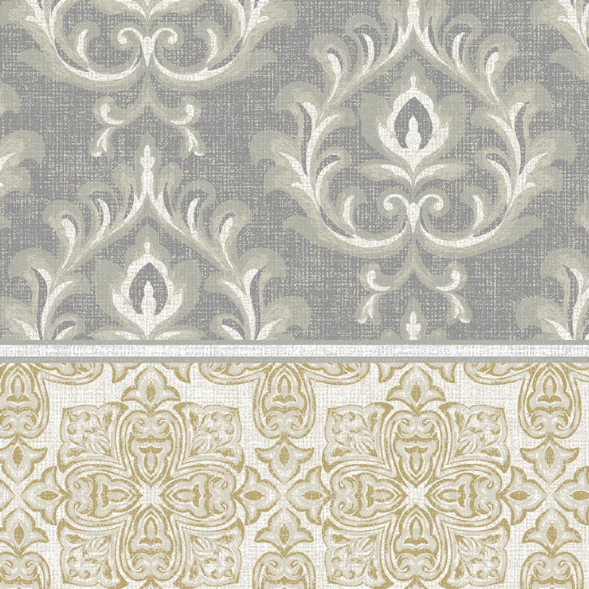 Бязь Премиум 220 см наб рис.40490-3 Беатрис оливковый - 1