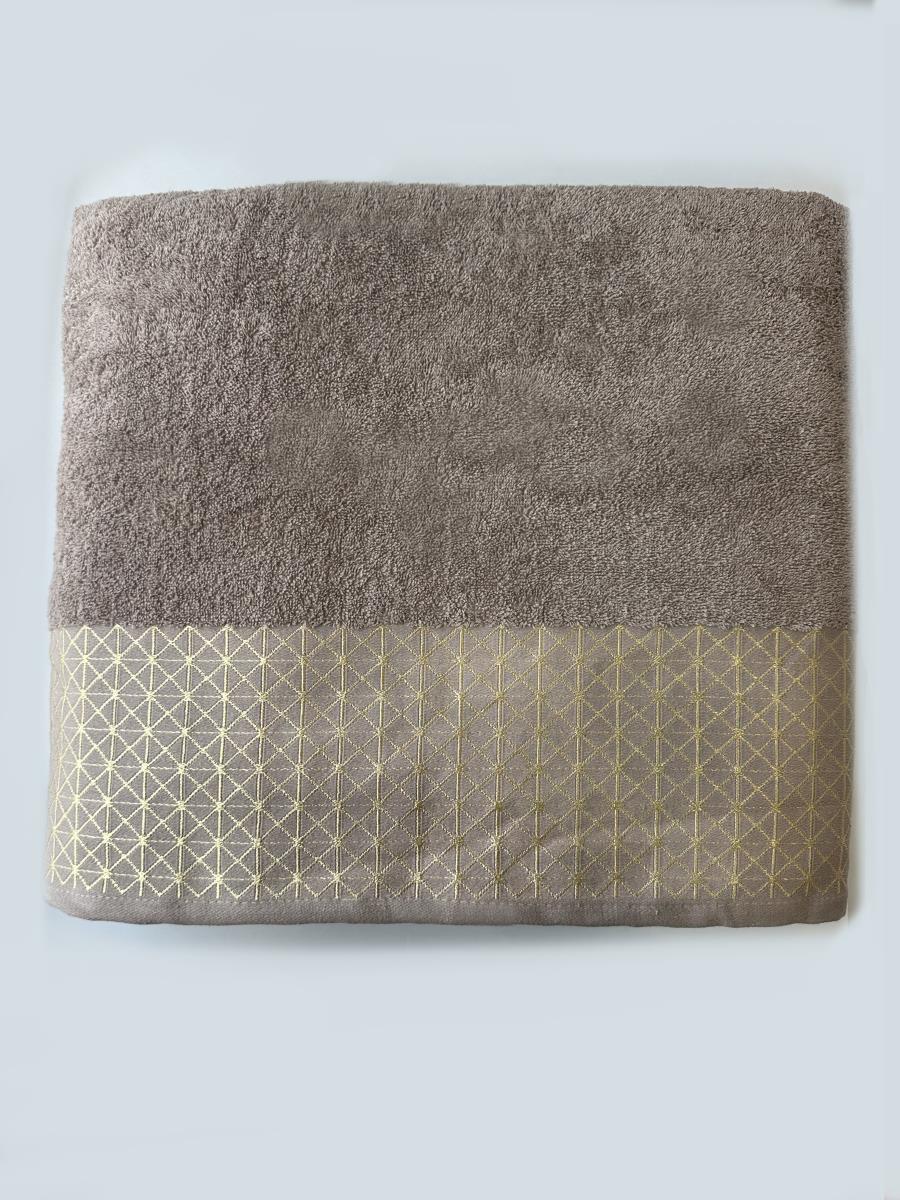 Полотенце махровое (простыня) Fine Line бордюр Игнис , капучино - 0