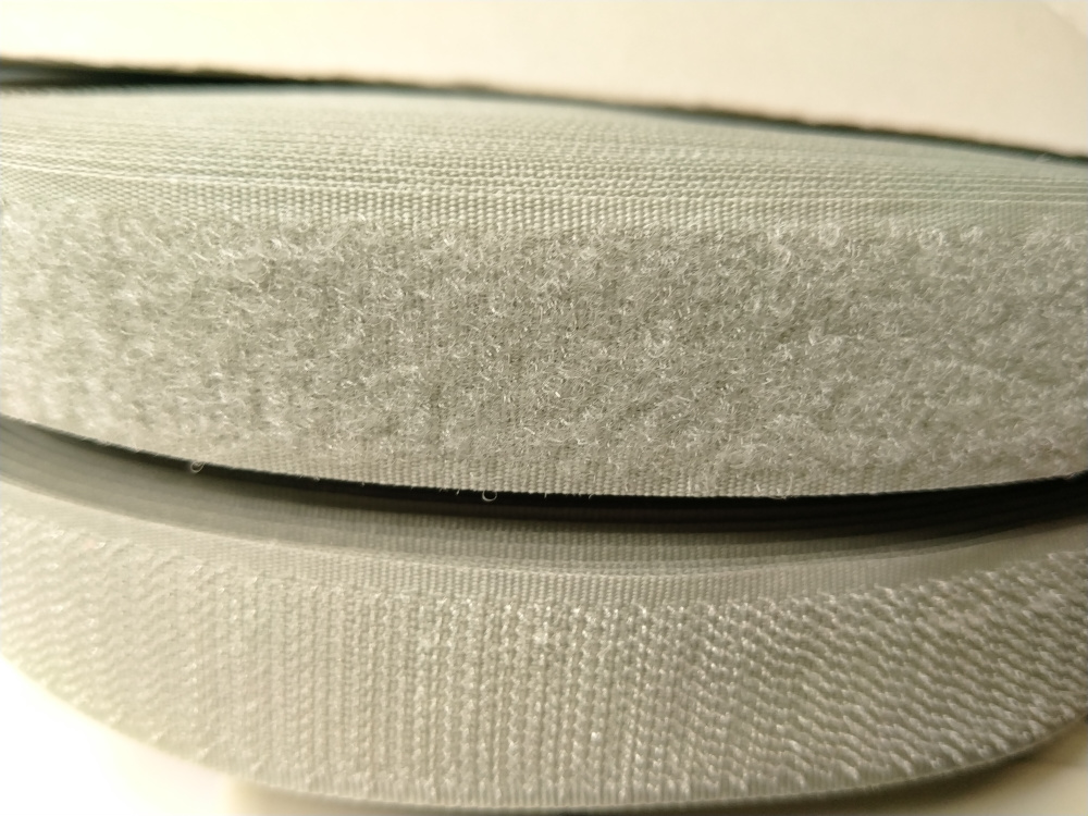 Липучка 25 мм (крючок + петля) т.бежевый - 0