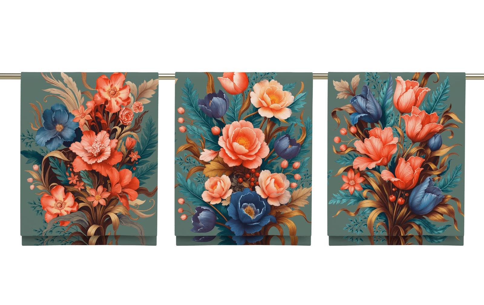 Рогожка 150 см наб рис.29454-1 Цветосад - 1