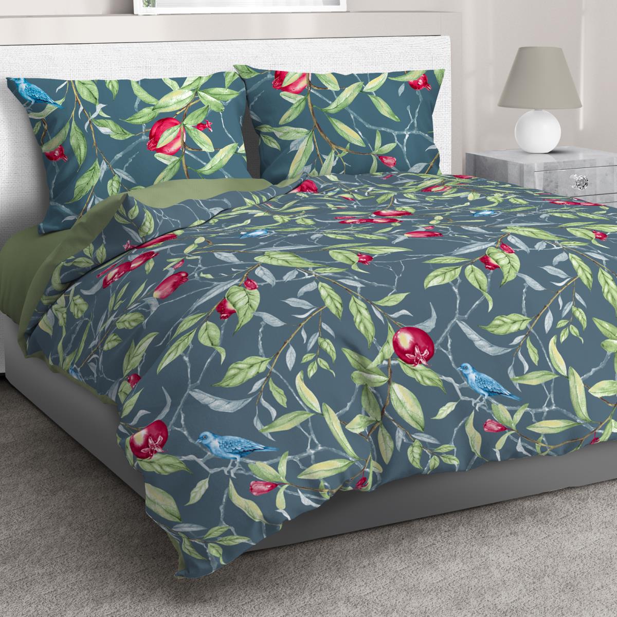 Поплин 220 см наб рис.50011-1 Гранатовый сад - 0