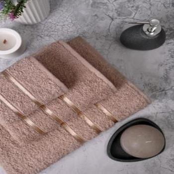 Полотенце махровое SPA (TR) коричневый АМБ - 0