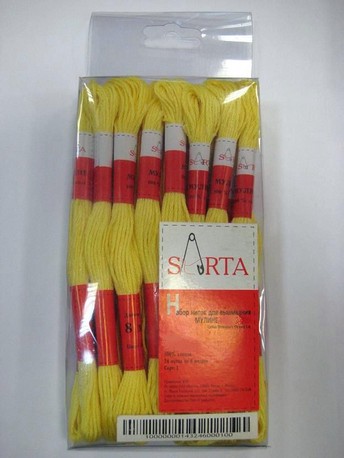 Набор ниток мулине 24шт цвет 0609 Сиреневый - 1