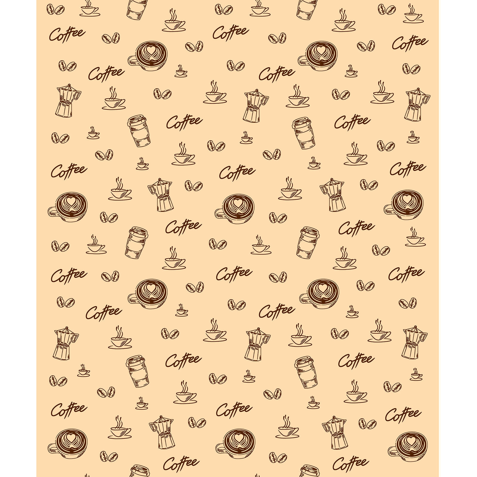 Полотно вафельное 50 см наб рис.29499-1 Кофе-брейк - 0