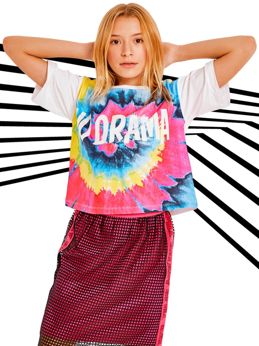 Фуфайка (футболка) д/дев SS21GJ812 Galaxy spill белый - 0