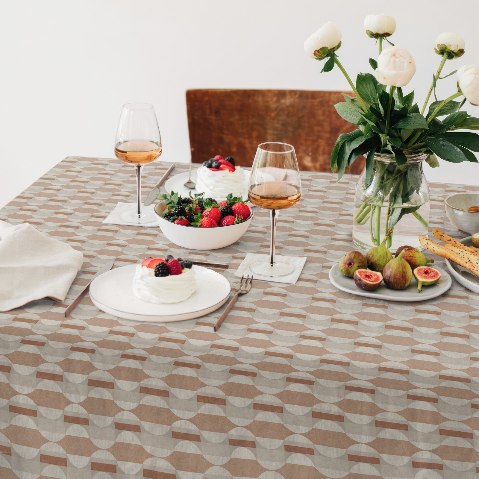 Скатерть рогожка Vse DOMA рис.60352-1 Этюд - 0