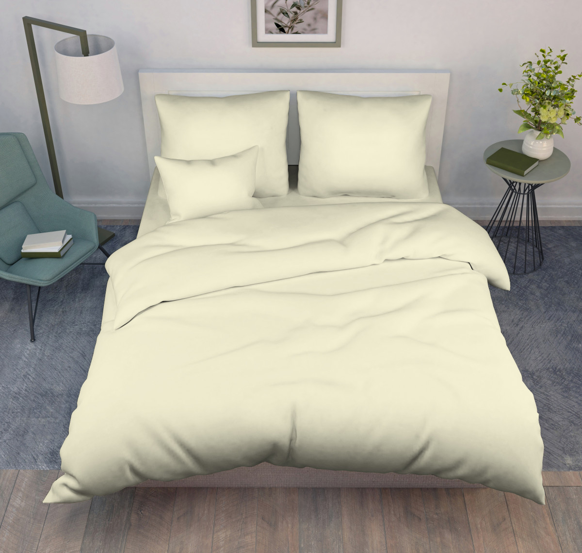 КПБ бязь С любовью Сливочный - 0