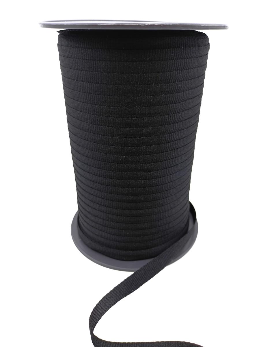 Лента репсовая 10мм цв.черный - 0