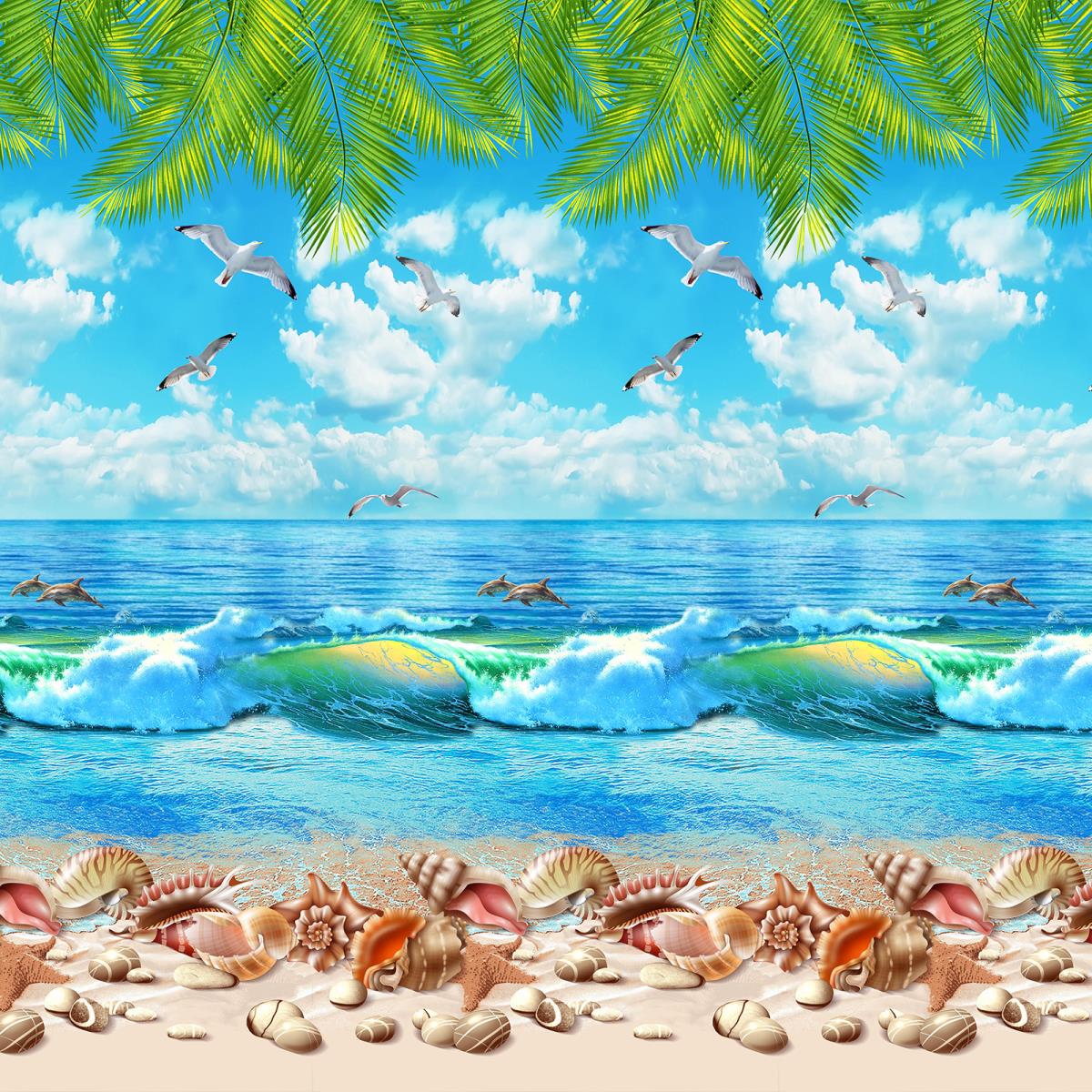 Полотенце вафельное пляжное WENGE рис.5478-1 Берег мечты - 0