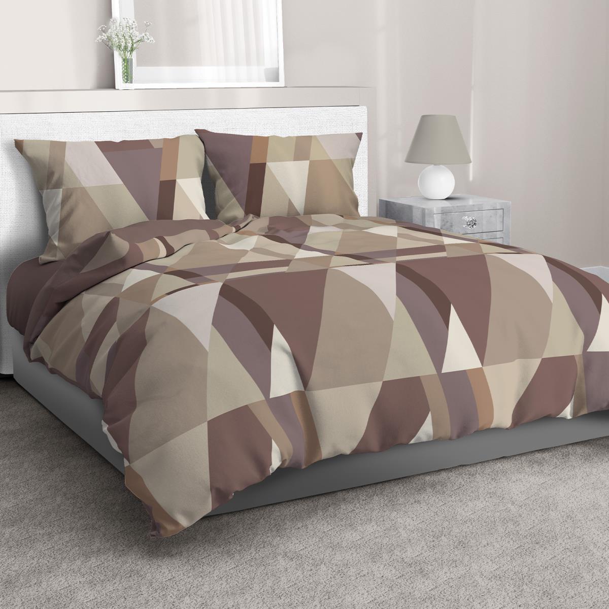 Бязь Премиум 220 см наб рис.50428-2 Игра света коричневый - 0