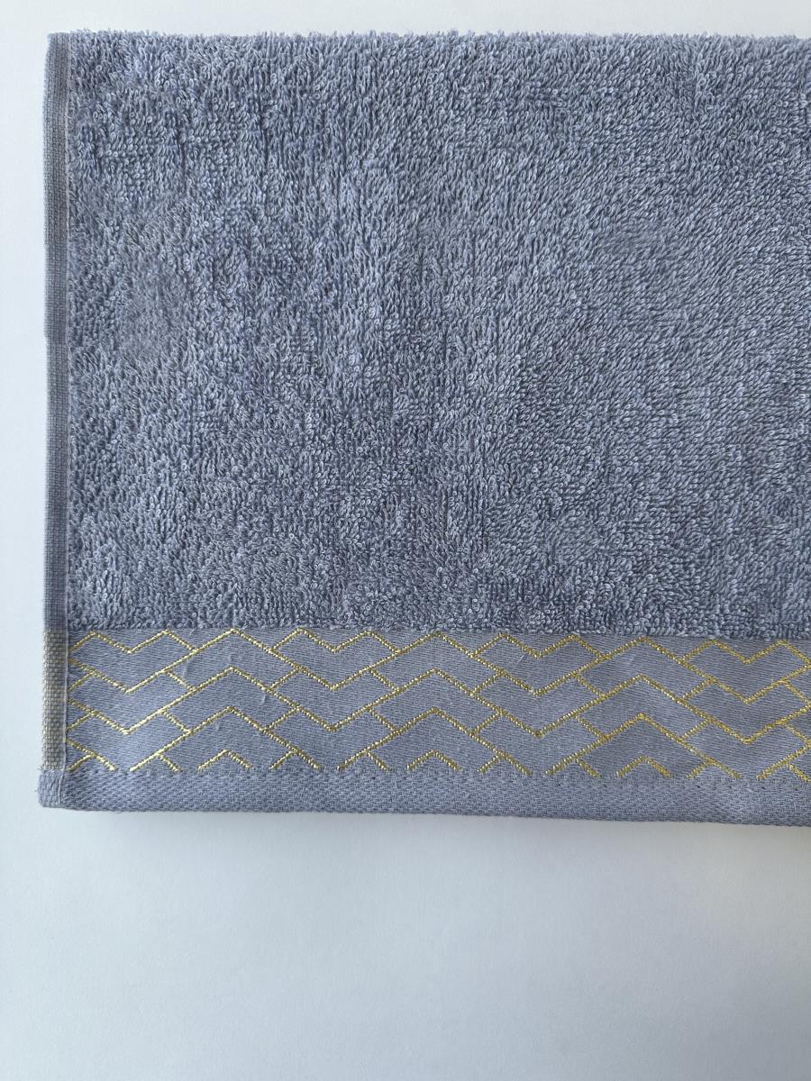 Полотенце махровое Fine Line бордюр Аманда , светло-серый - 1