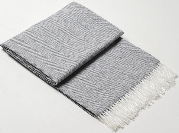 Плед смесовой Vse DOMA бел-сер рап.1 Милан - 0