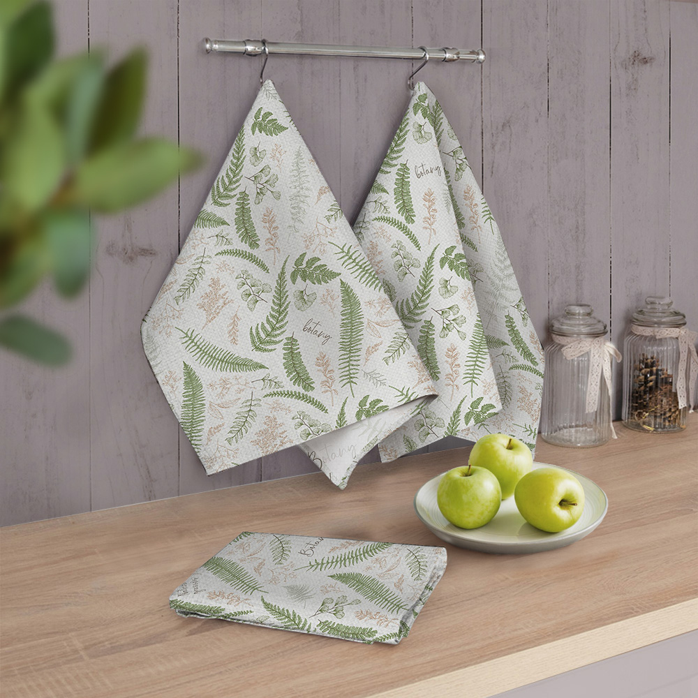 Полотенце рогожка Экостиль 45*60 Папоротник МЛХ - 0