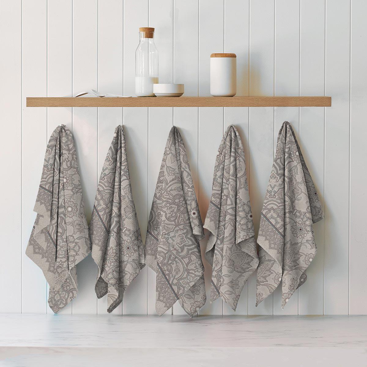 Комплект вафельных полотенец Mia Cara рис.30300-2 Ожерелье - 3