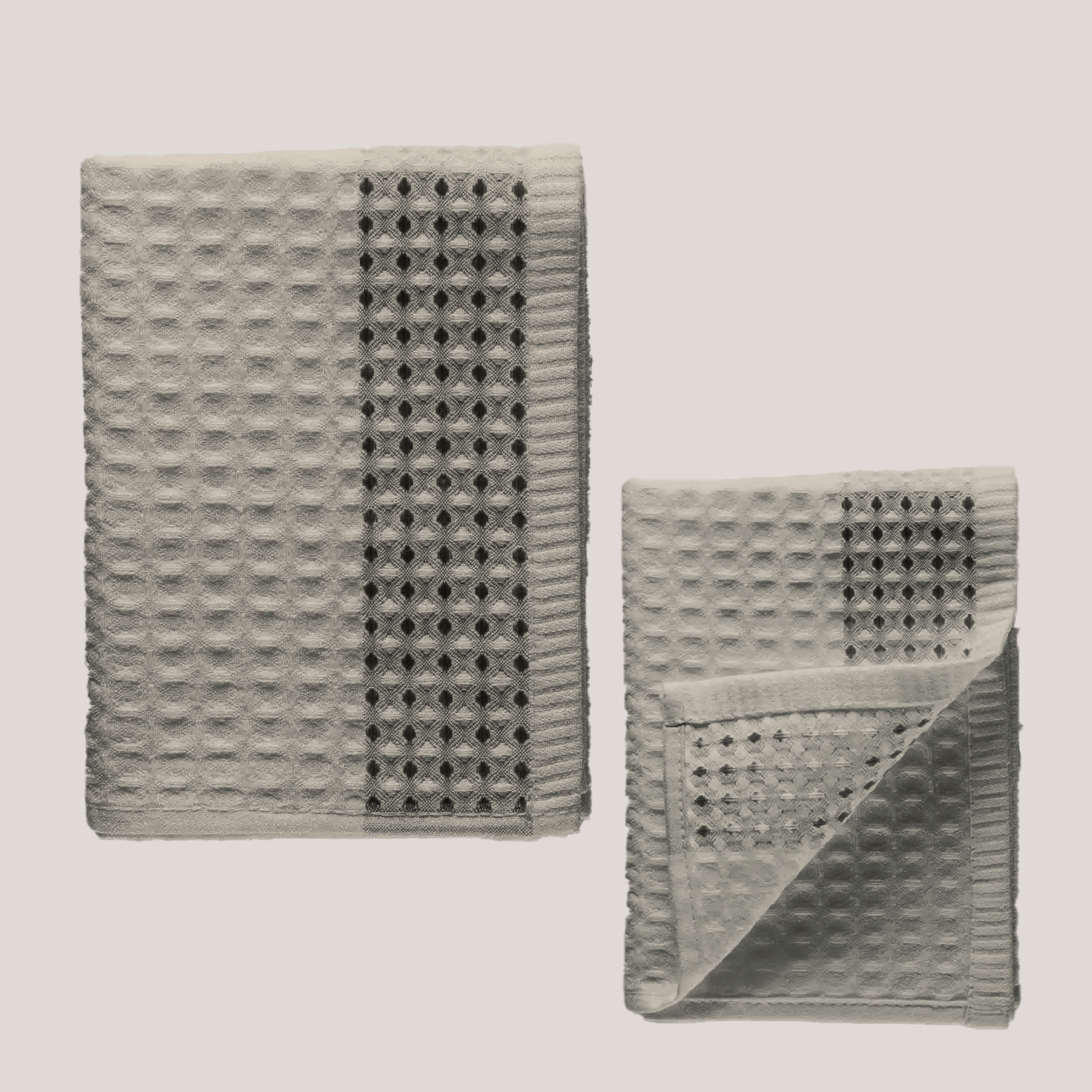 Полотенце вафельное Fine Line, коллекция Amelia, серебристый - 0