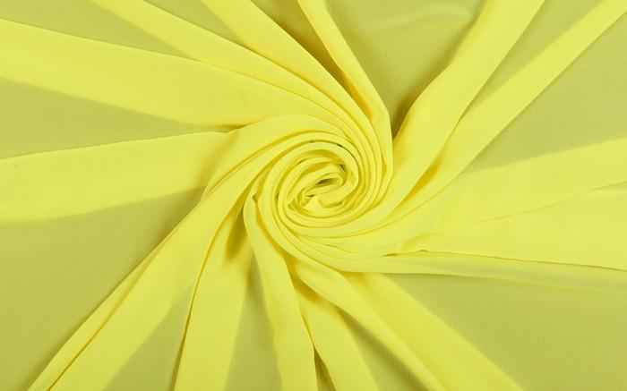 Ткань Шифон Винди желтый, шир.150см. - 0