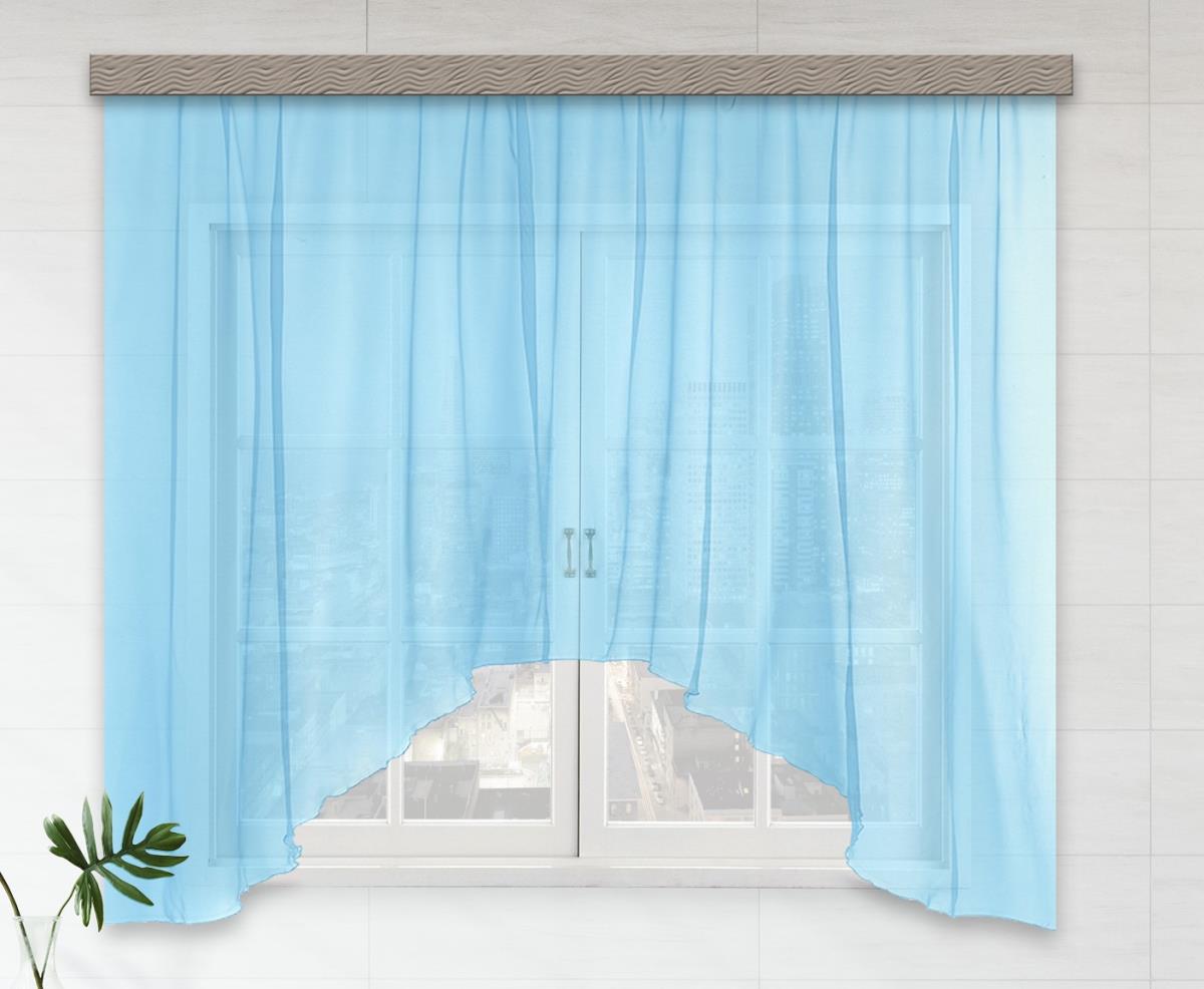 Штора вуаль Fine Line Ампир, голубой - 0