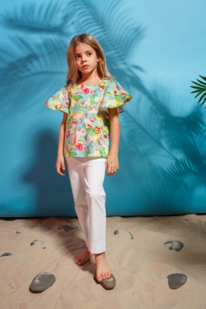 Блузка д/дев Juno SS19-JCH-387 тропики - 0