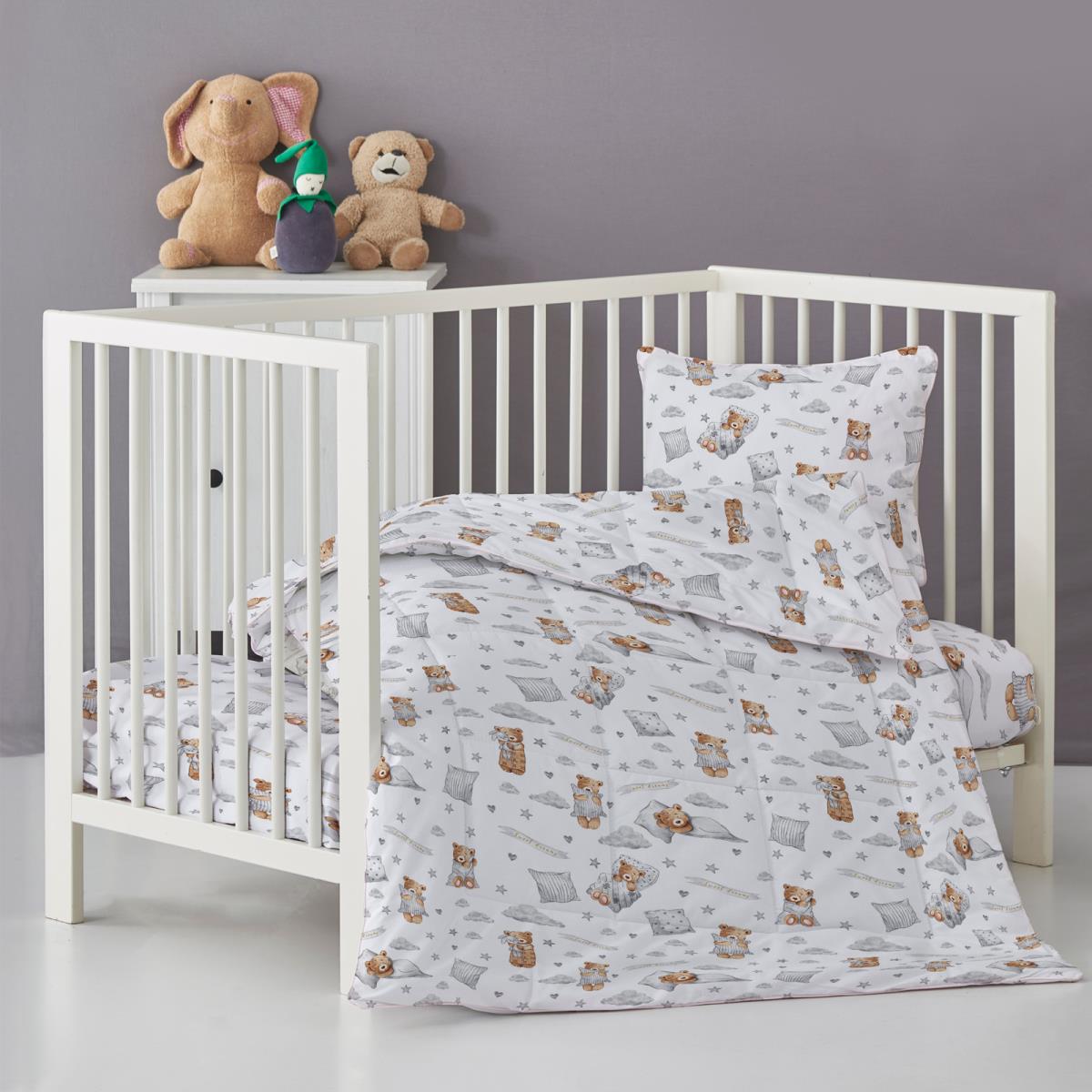 КПБ поплин КиндерСон рис.13439-1 Спящий мишка - 0