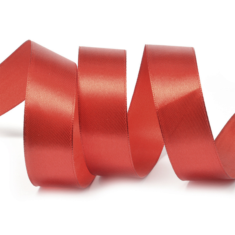 Лента атласная 25мм IDEAL 3095 красный (27,4м) - 0