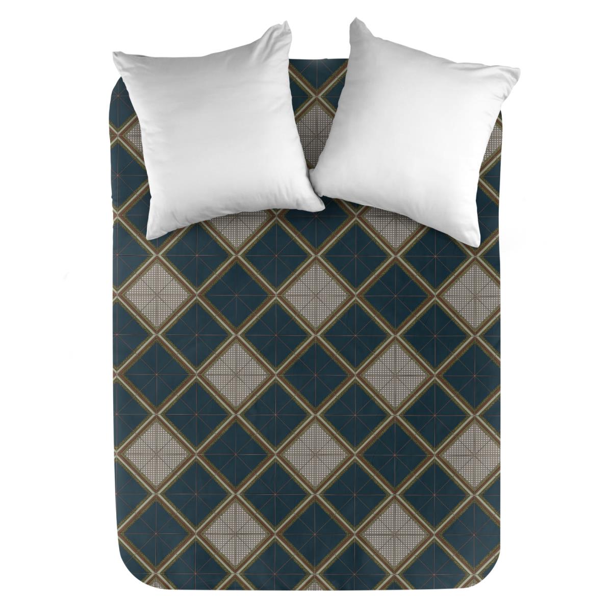 Простыня на резинке бязь WENGE рис.24322-2 Lorenza grey - 0