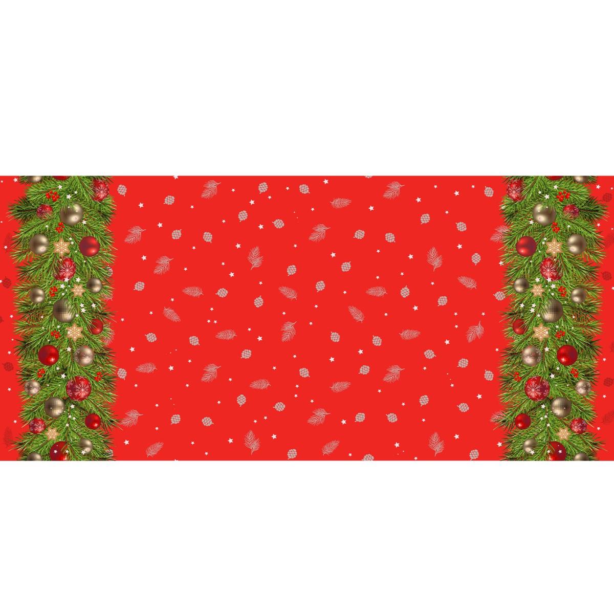 Рогожка 150 см наб рис.62165-1 Новогодняя гирлянда - 0