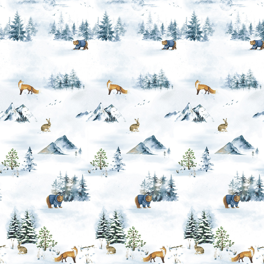 Перкаль 220 см наб рис.7101-1 Чародейка зима - 1