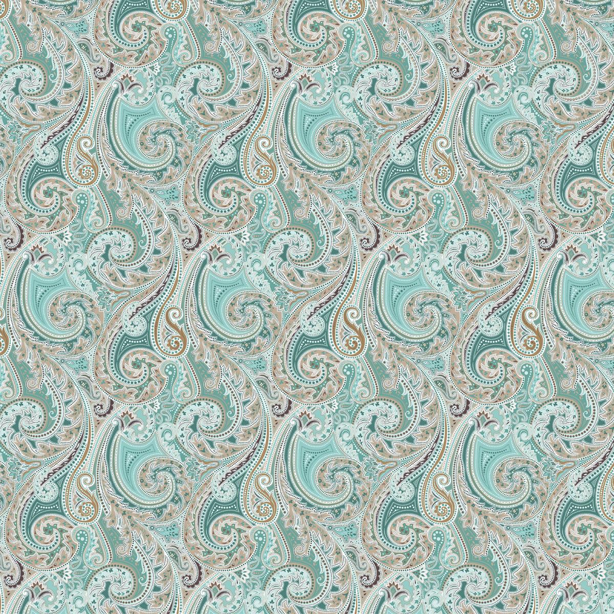 Перкаль 220 см наб рис.6935-1 Малахит - 1