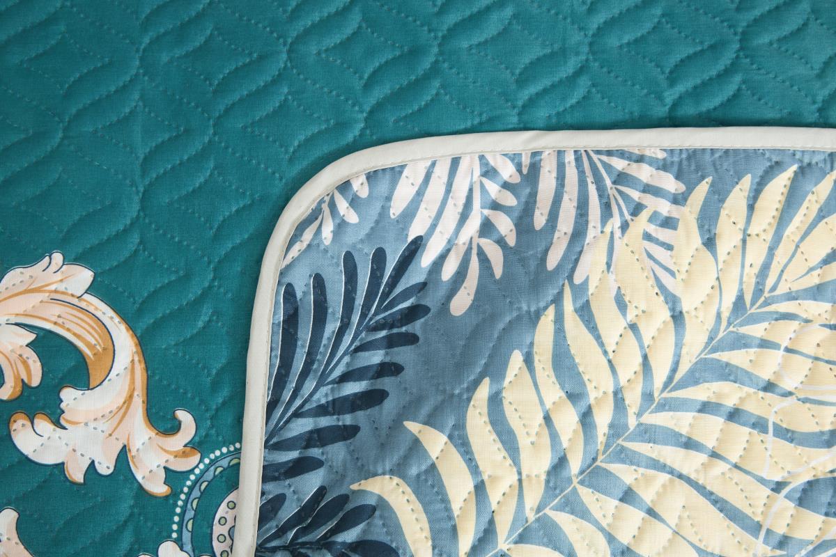 Покрывало двустороннее Комфорт Синий узор - 1