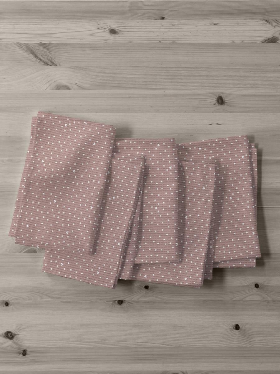 Комплект вафельных полотенец Унисон рис.33002-1 Love - 0