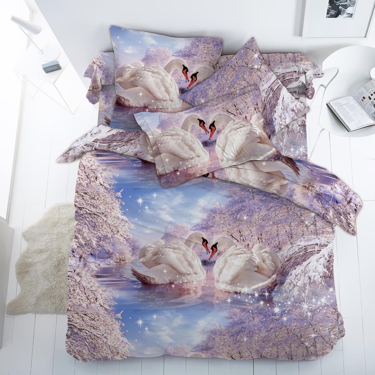 Бязь Премиум 150 см наб рис.13133-1 Лебединая верность - 0