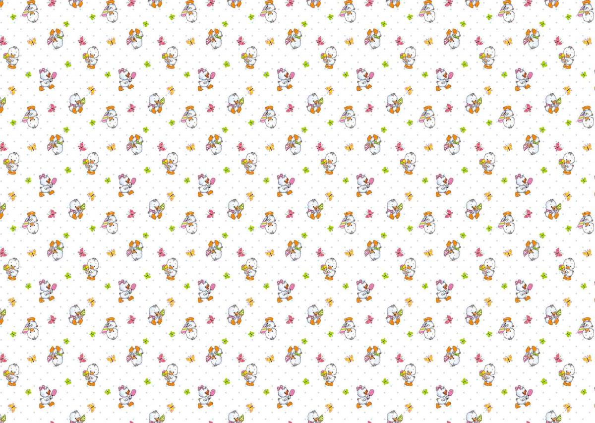 Фланель 90 см наб б/з рис.5448-5 Утята - 0