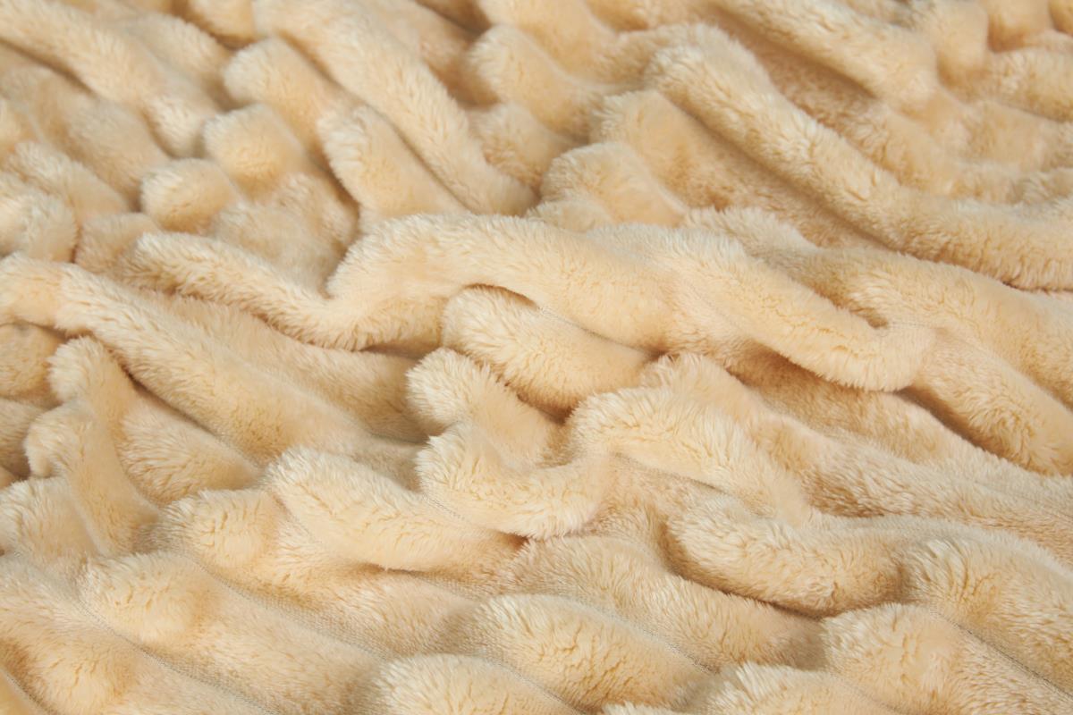 Плед велсофт Fine Line Макадамия 120709 полоса 3 см - 1