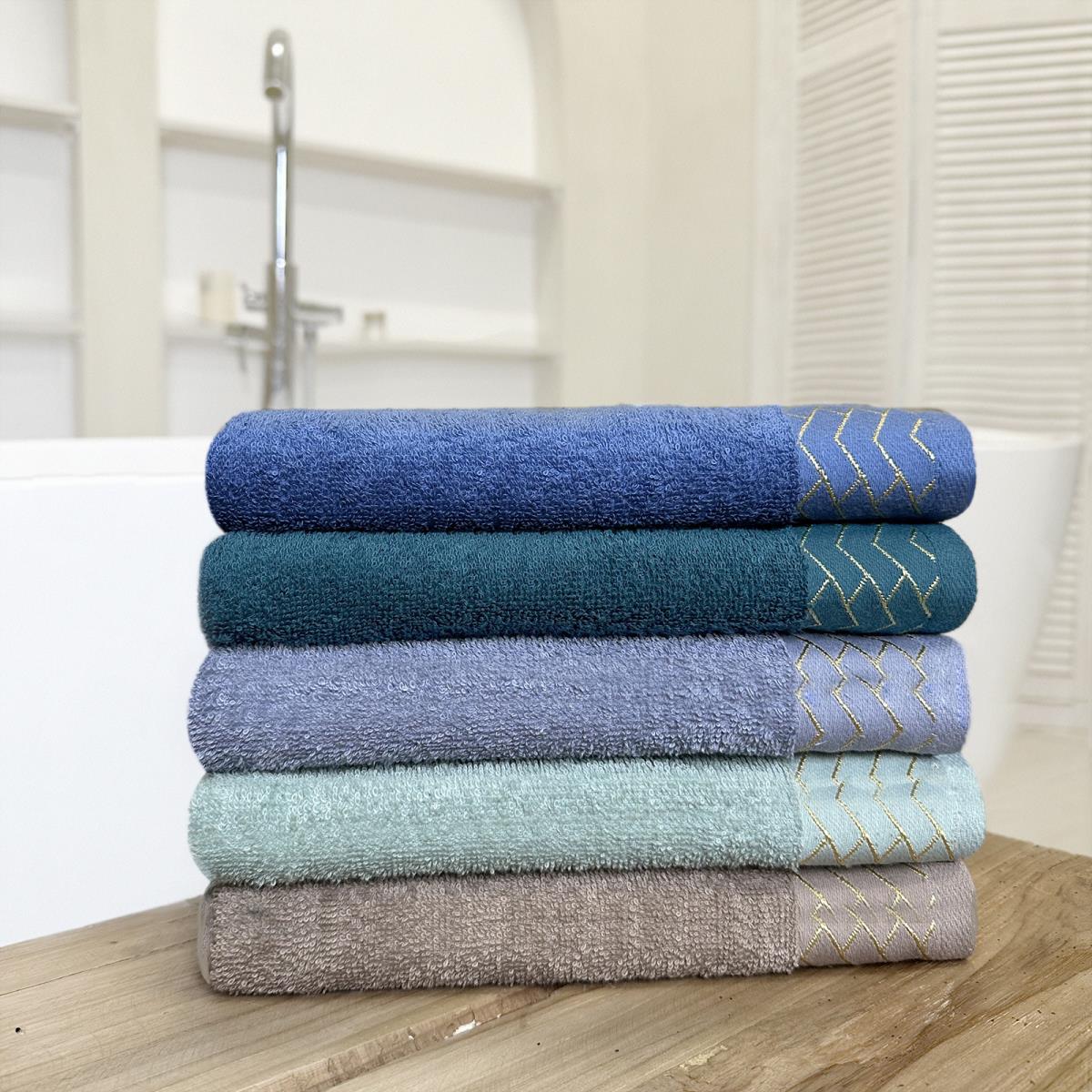 Полотенце махровое Fine Line бордюр Аманда , ментол - 3