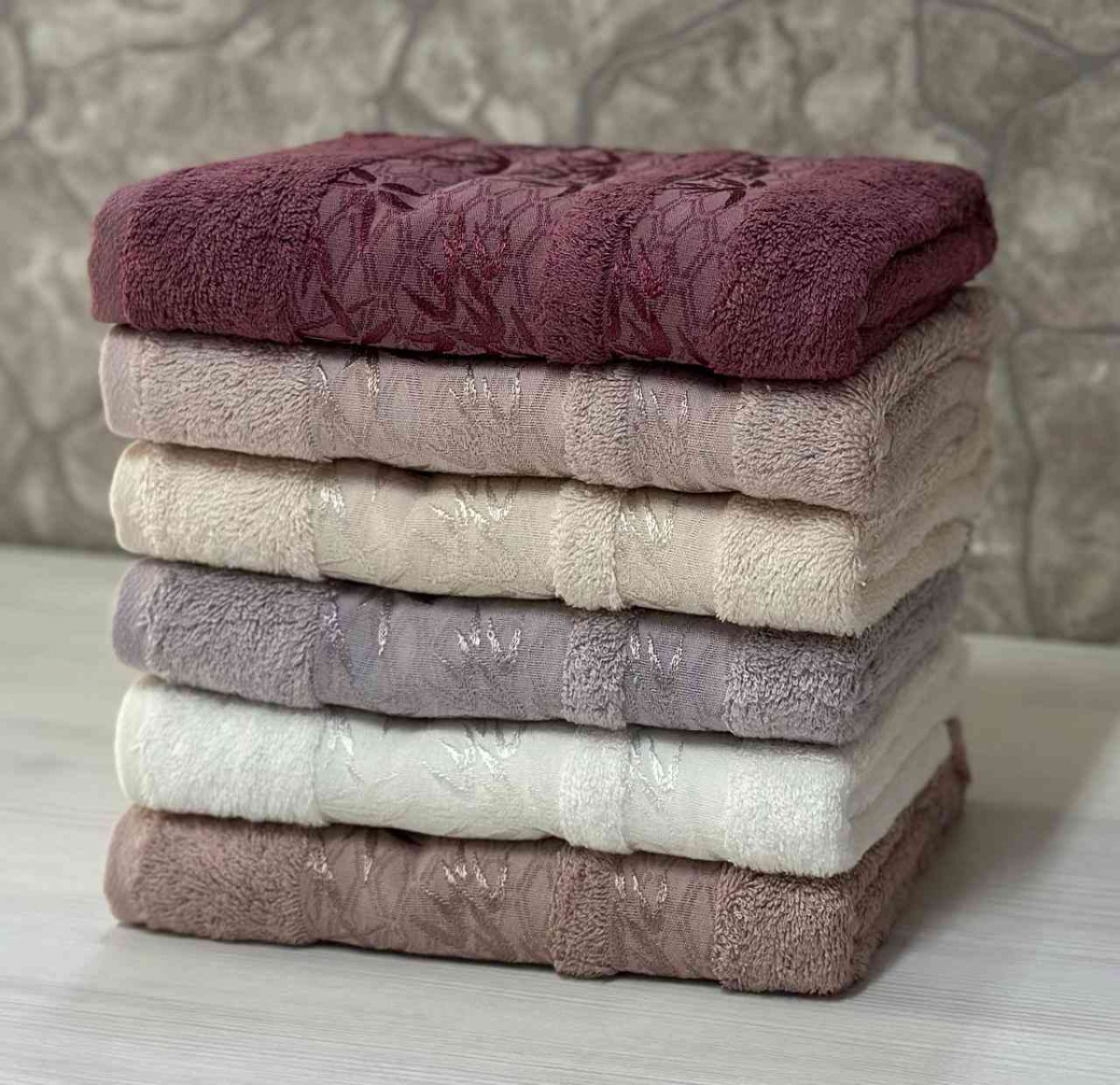 Полотенце LUZZ YAPRAK бамбук 6 шт EFOR - 0