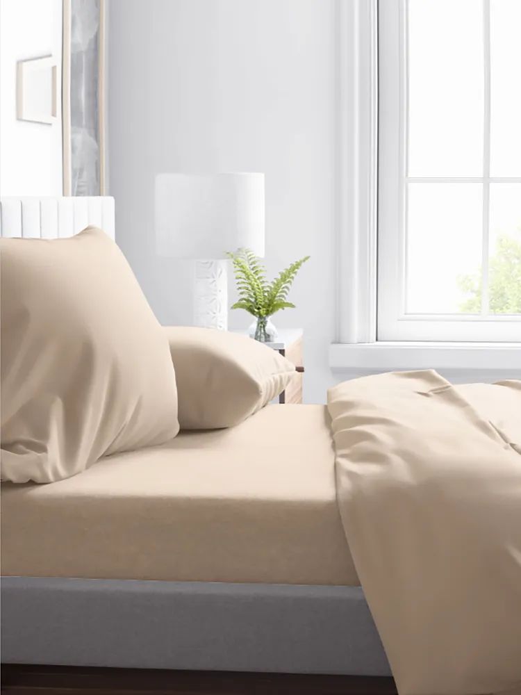 КПБ полисатин однотонный AURA, Beige АЭ1057 - 0