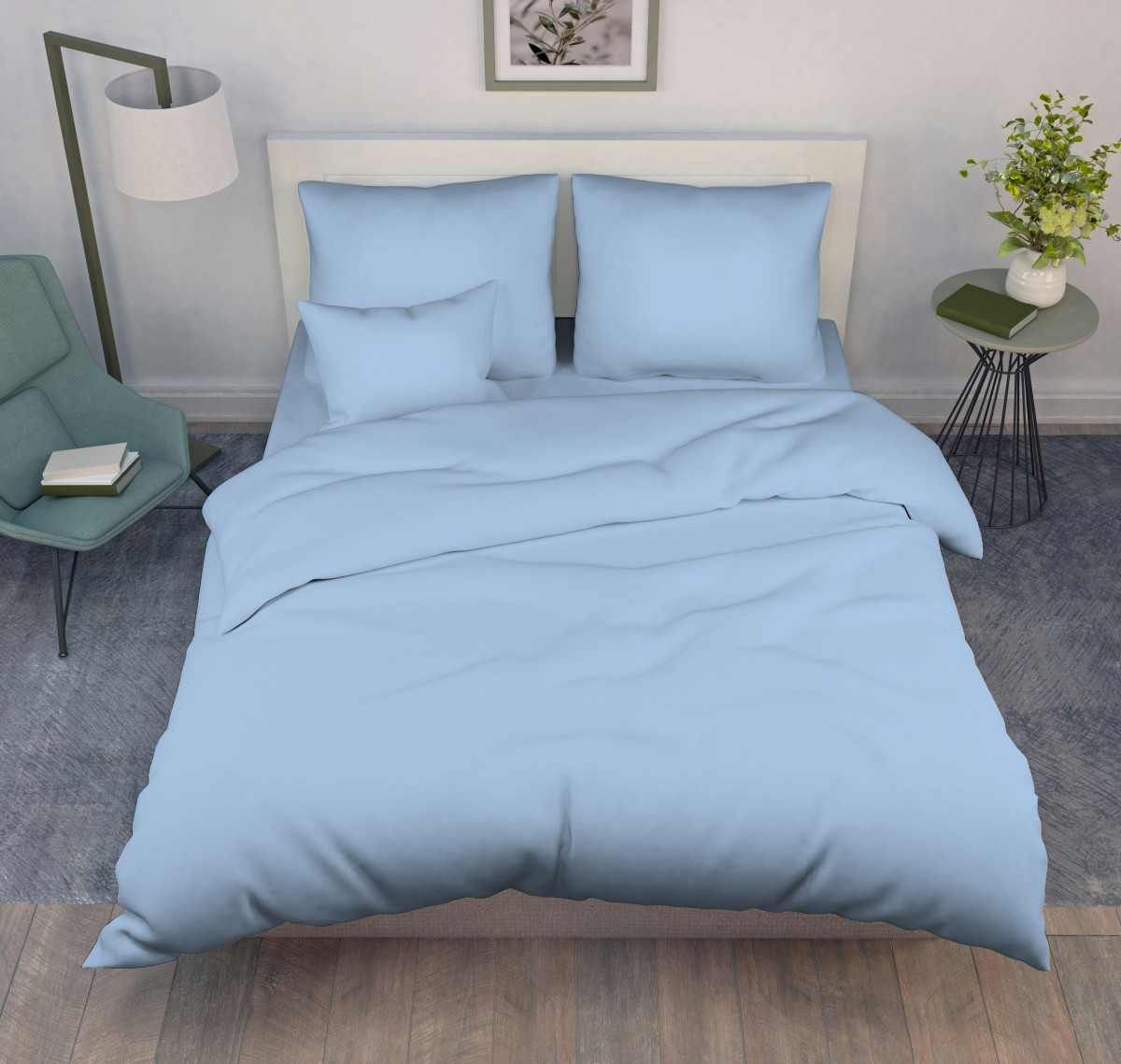 КПБ бязь С любовью Небесный - 0