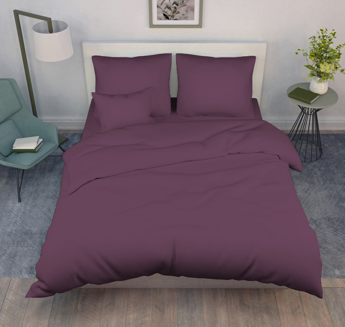 Поплин гл/кр 100П-10 Люкс Талка сливовый 220 - 0