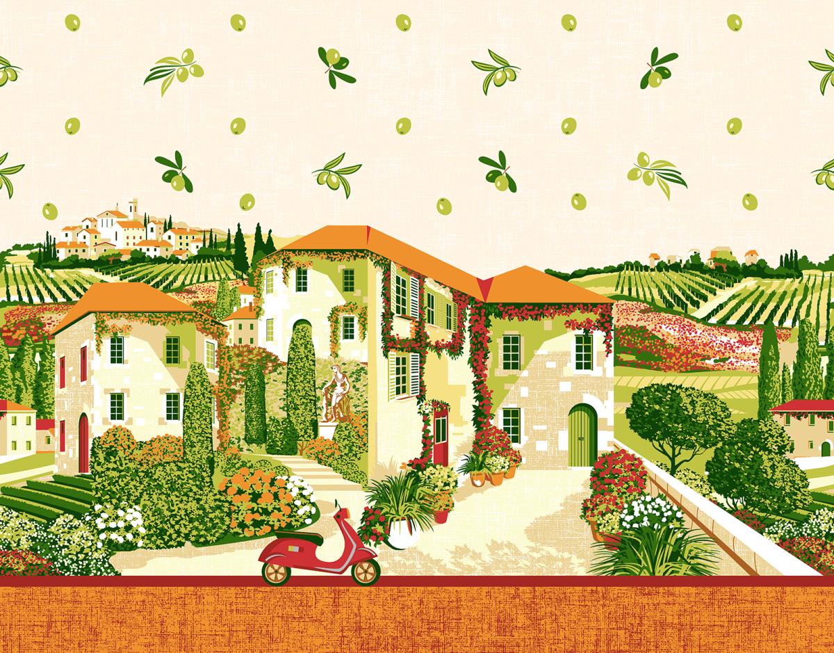 Полотно вафельное 50 см наб рис.29027-1 Капри - 0