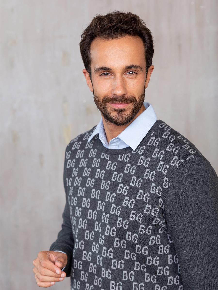 Джемпер муж BeGood AW22MK286 темно-серый меланж - 2