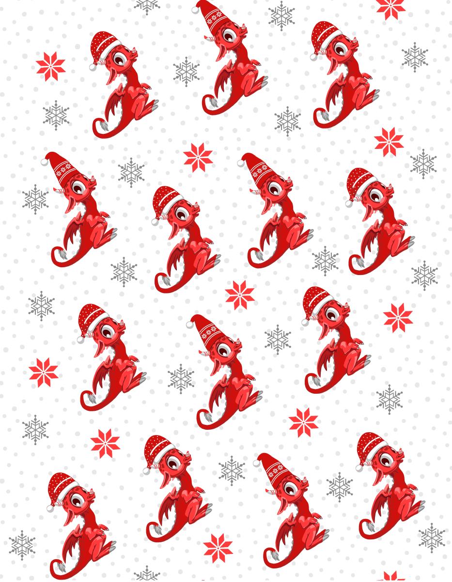 Полотно вафельное 50 см наб рис.29225-1 Дракоша - 0