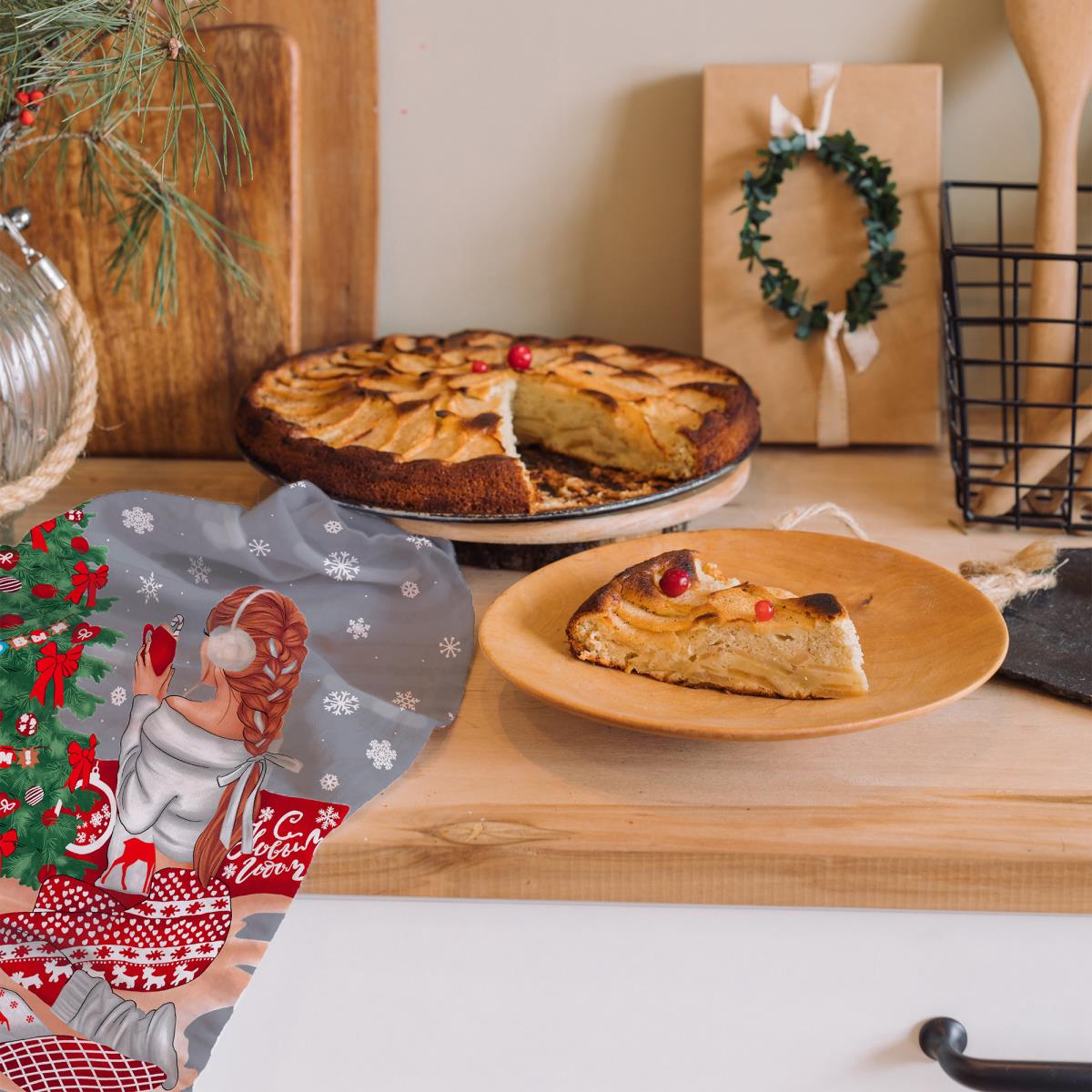 Полотно вафельное 150 см наб рис.62114-2 Тепло в каждом мгновении - 3