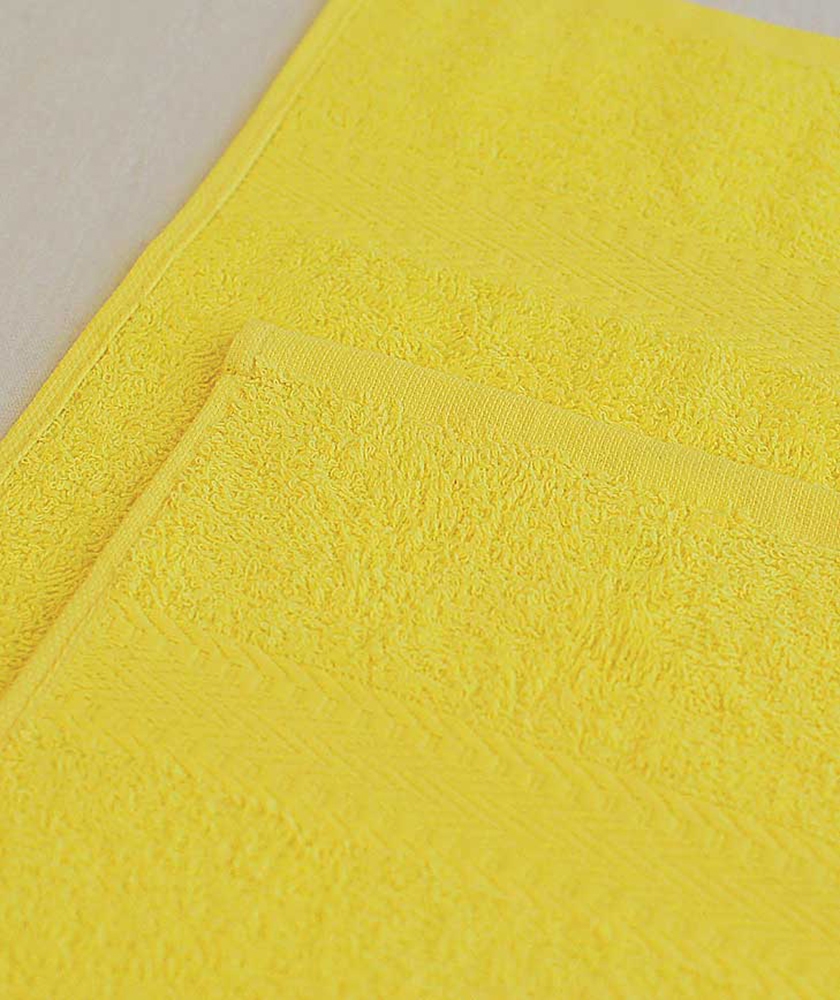 Простынь махровая с бордюром косичка, Лимонный (001) - 0