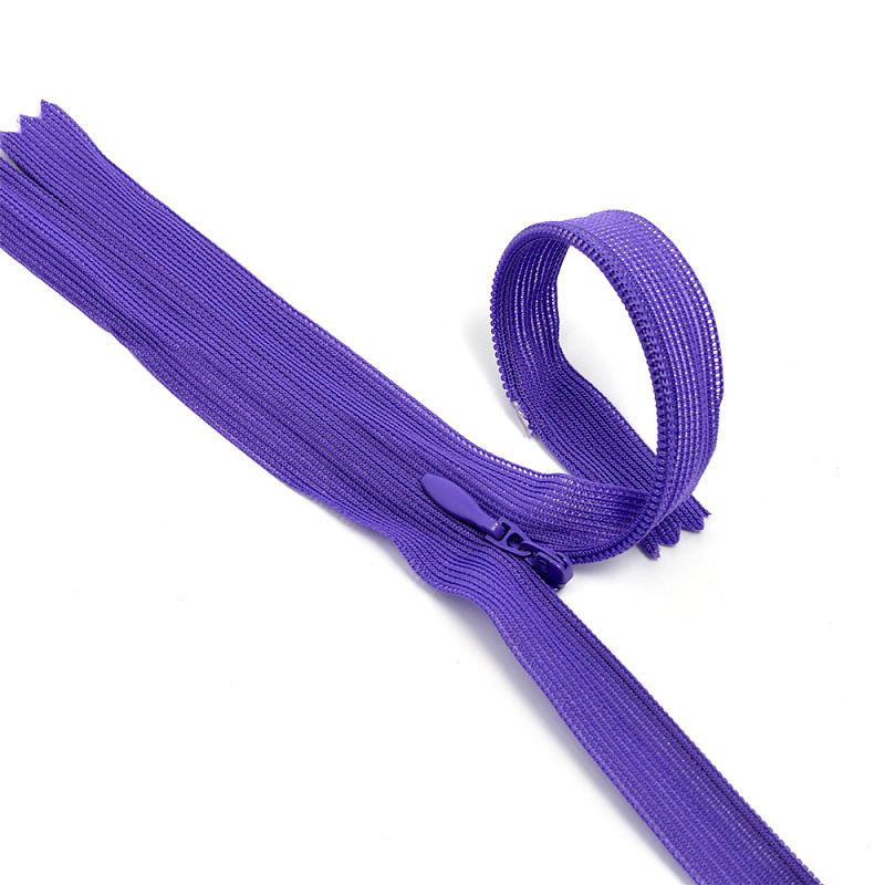 Молния потайная Т3  20 см ц170 фиолетовая - 0