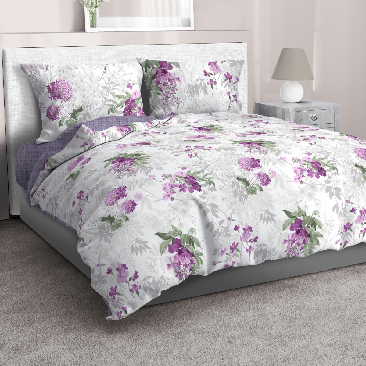 Бязь Премиум 220 см наб рис.40118-1 Кассана сиреневый (комп 969730) - 0