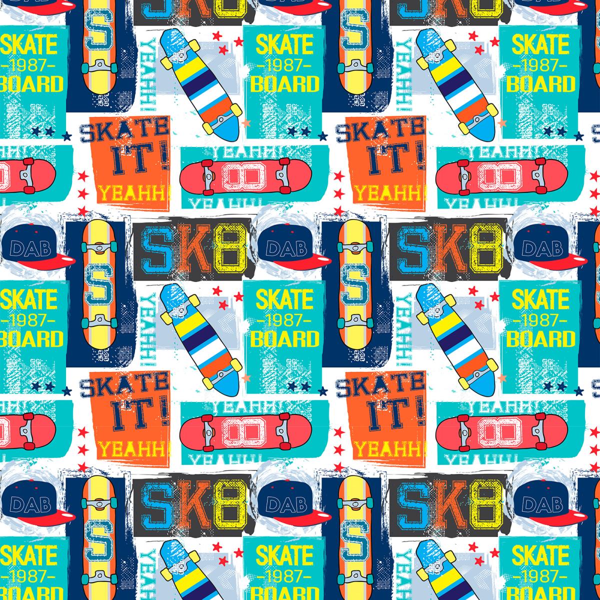 Перкаль 150 см наб рис.13106-1 Скейт - 1